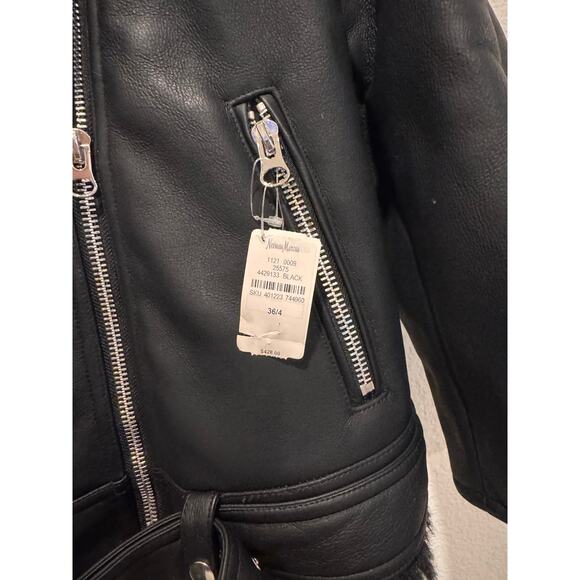 STAND STUDIO Carrie Faux Shearling Biker Jacket EU36/US4 - Picture 7 of 9